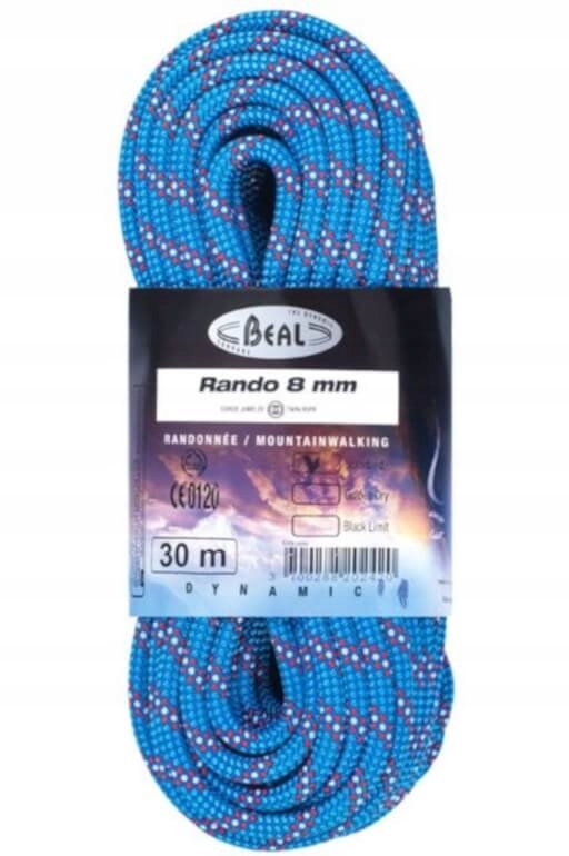 Dynamické lano Beal Rando BC08R 8 mm 20 m modré