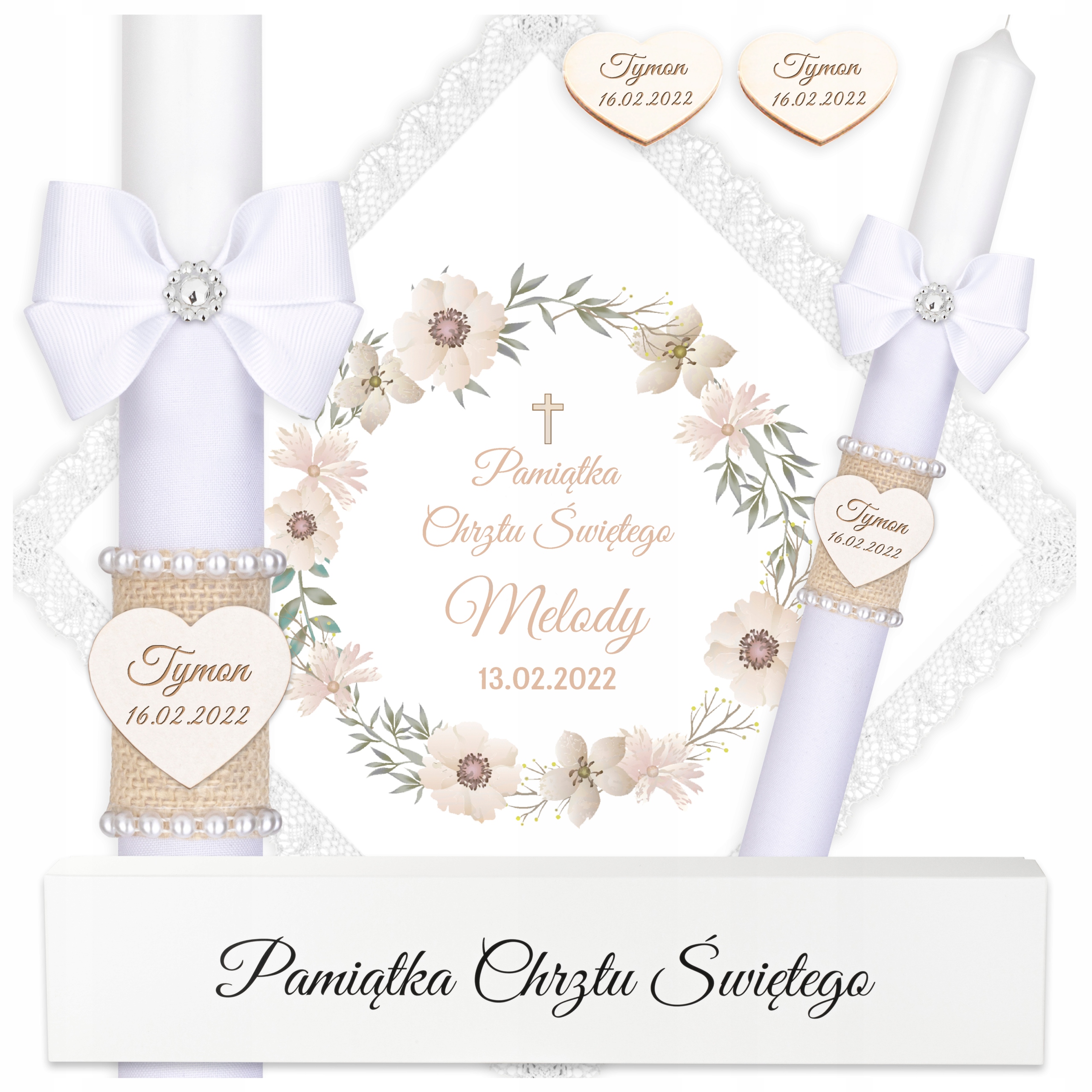

Świeca na Chrzest Angel Szatka do Chrztu pudełko