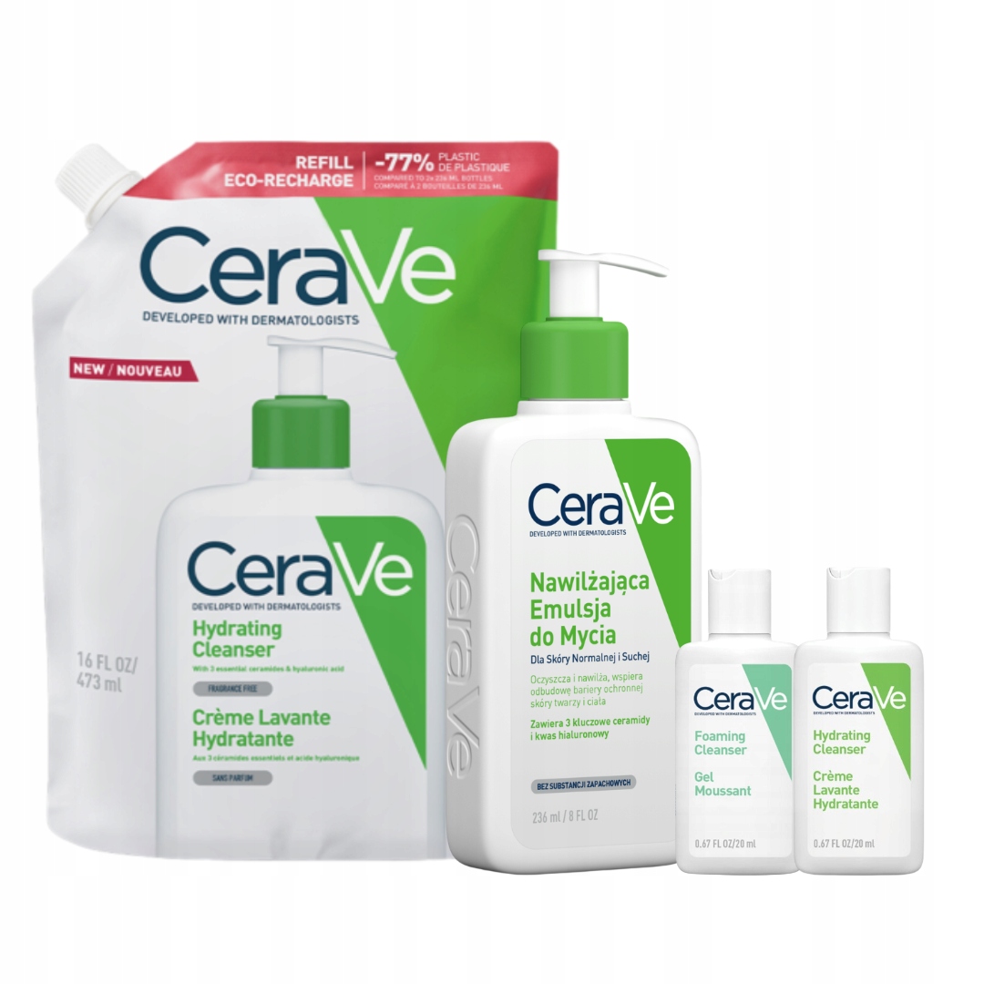 CeraVe Emulsja nawilżająca do mycia skóra normalna sucha 236ml refill 473ml