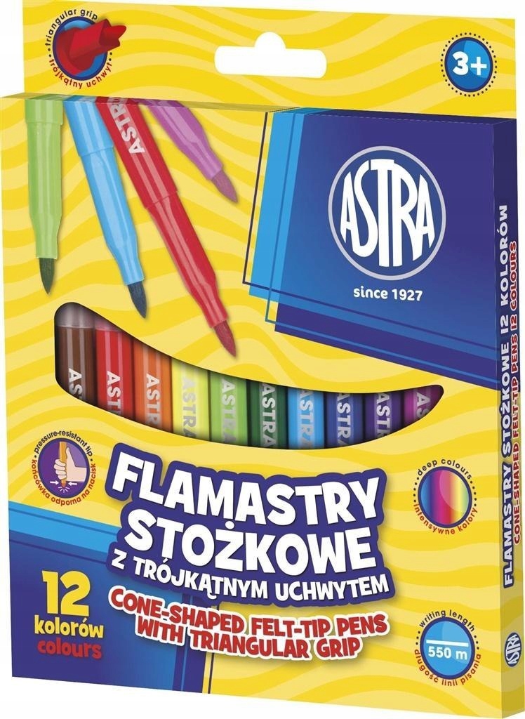 FLAMASTRY STOŻKOWE 12KOL. ASTRA 314110003