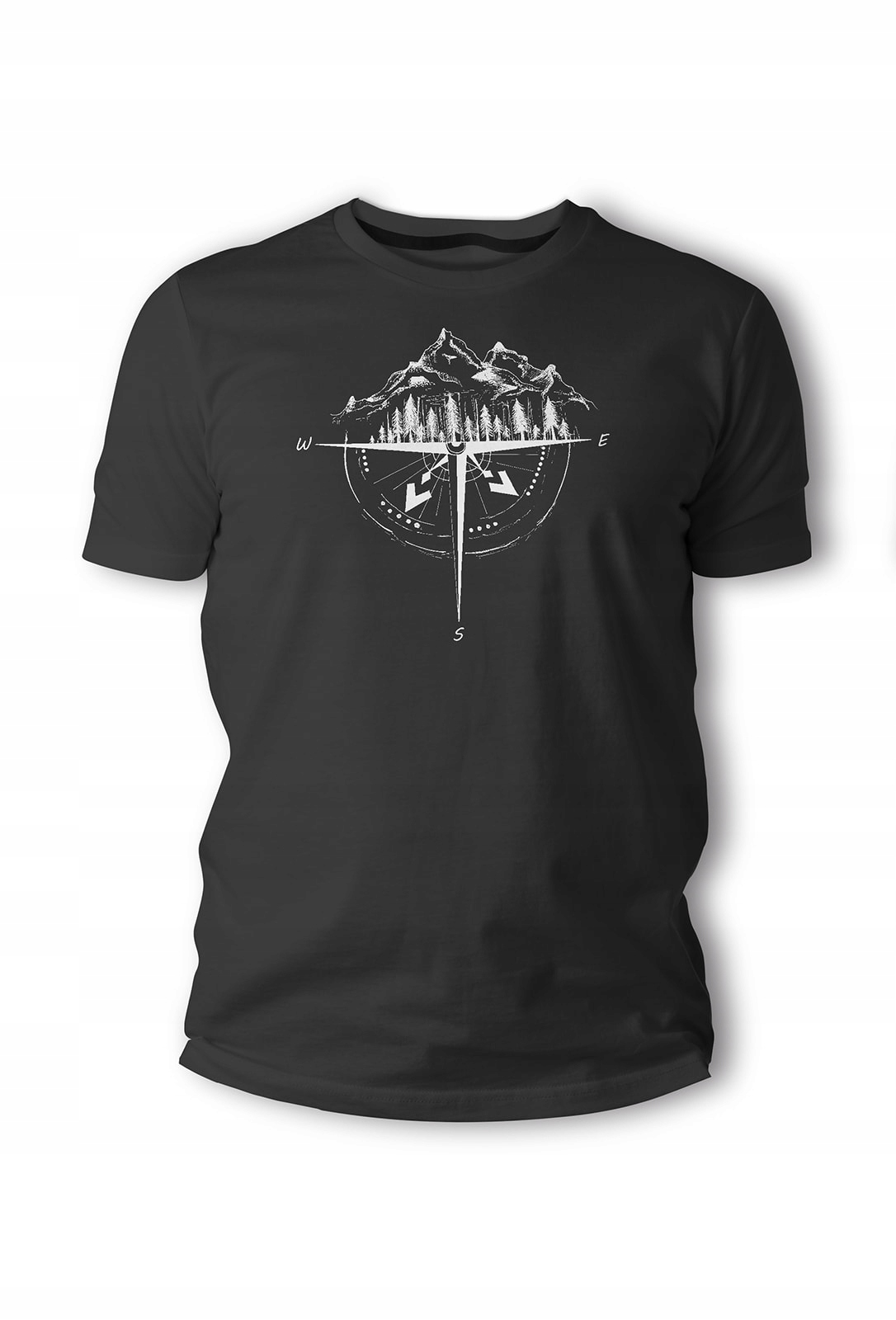 Koszulka Męska T-shirt TigerWood Róża Wiatrów Szary L