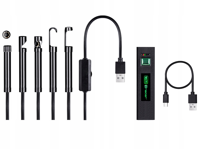 KAMERA ENDOSKOPOWA INSPEKCYJNA TELEFON USB-C PC WIFI LED PRZEWÓD 5M / 8MM Model HardWire