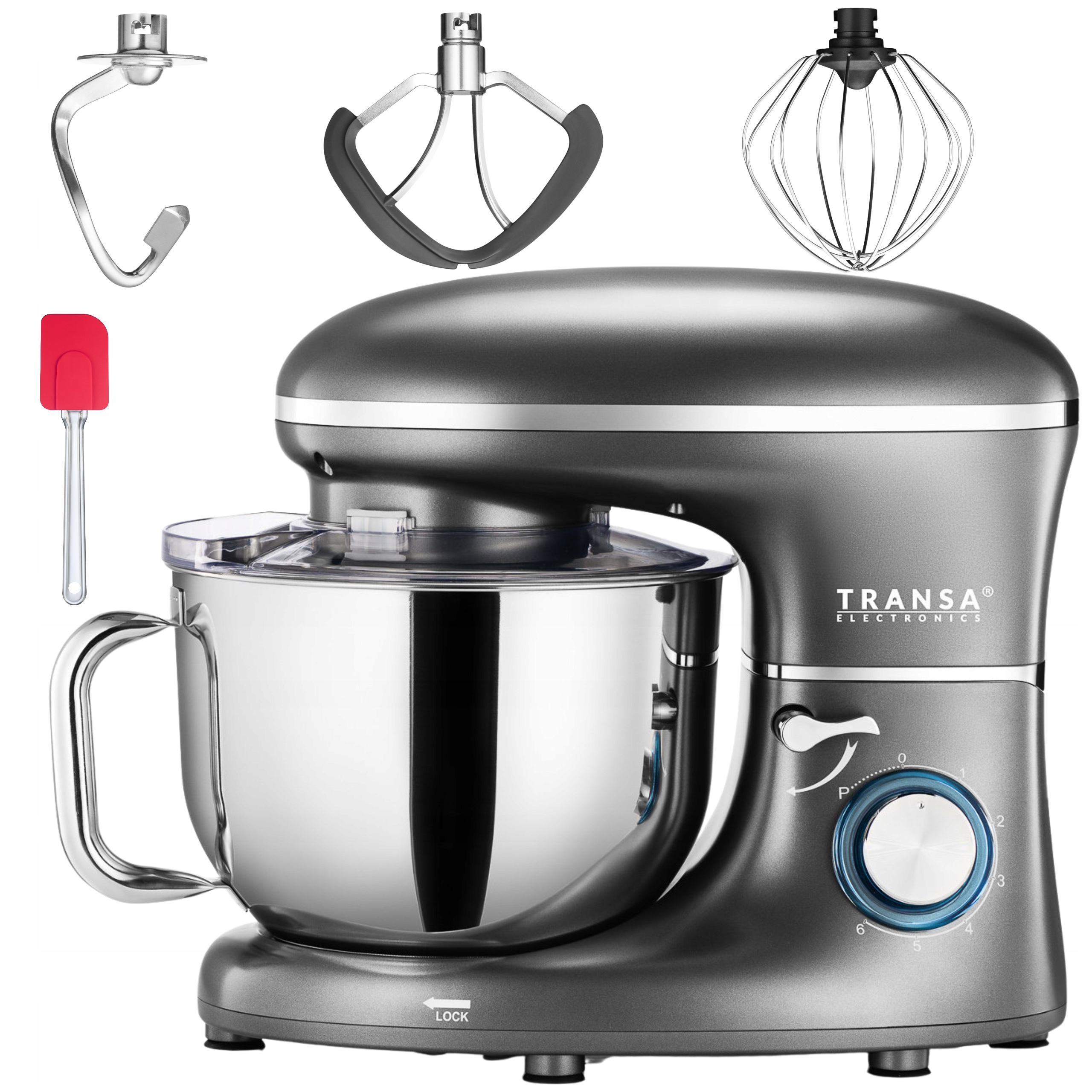 Robot Kuchenny Planetarny Z Misą Mikser GrayChef 3 Mieszadła 6L Duża Moc