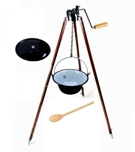 Maďarský Smaltovaný Kotlík 25, Nastavitelný Stojan