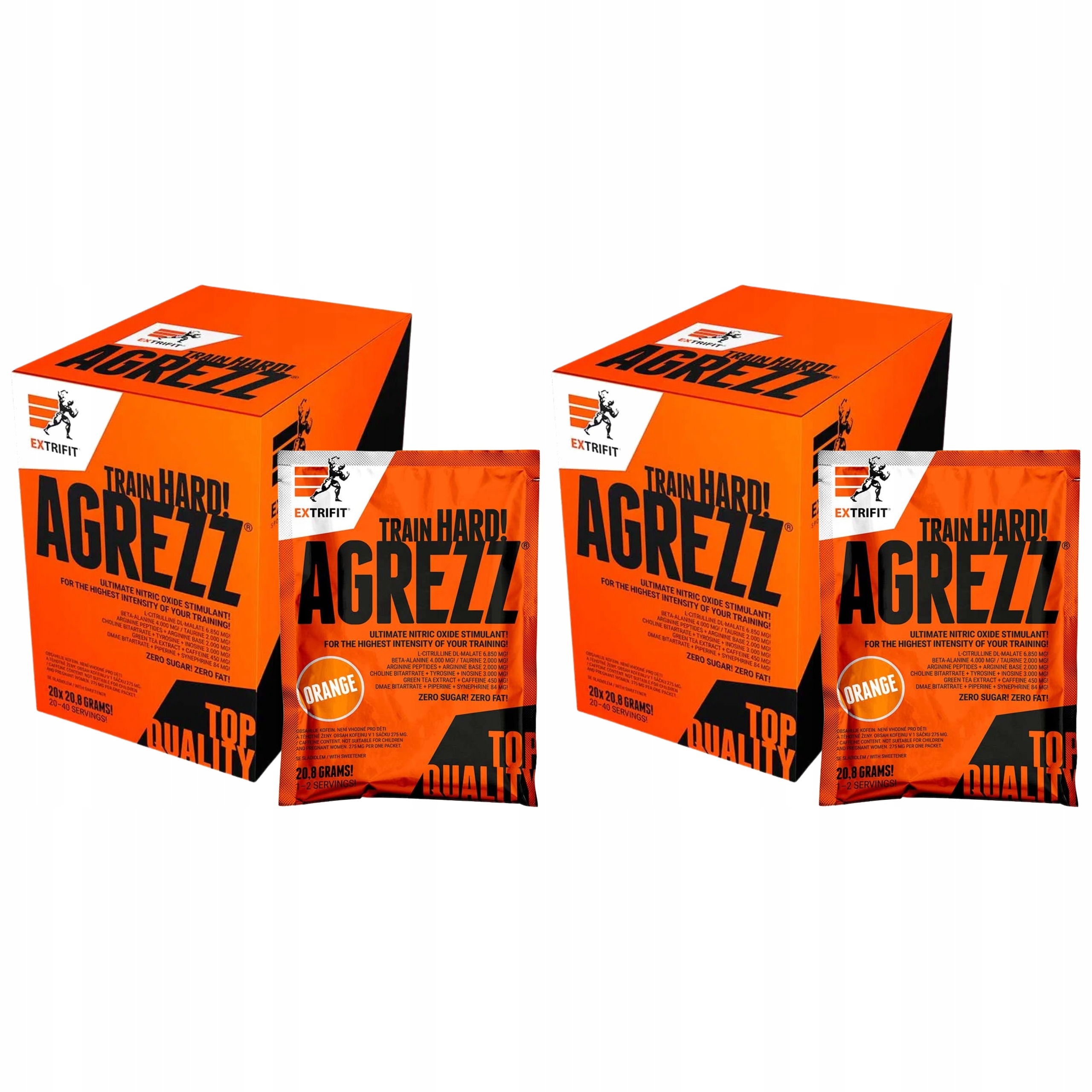 2x Pre-Workout Agrezz Energia Pevnost Pumpa 20x20.8g Extrifit