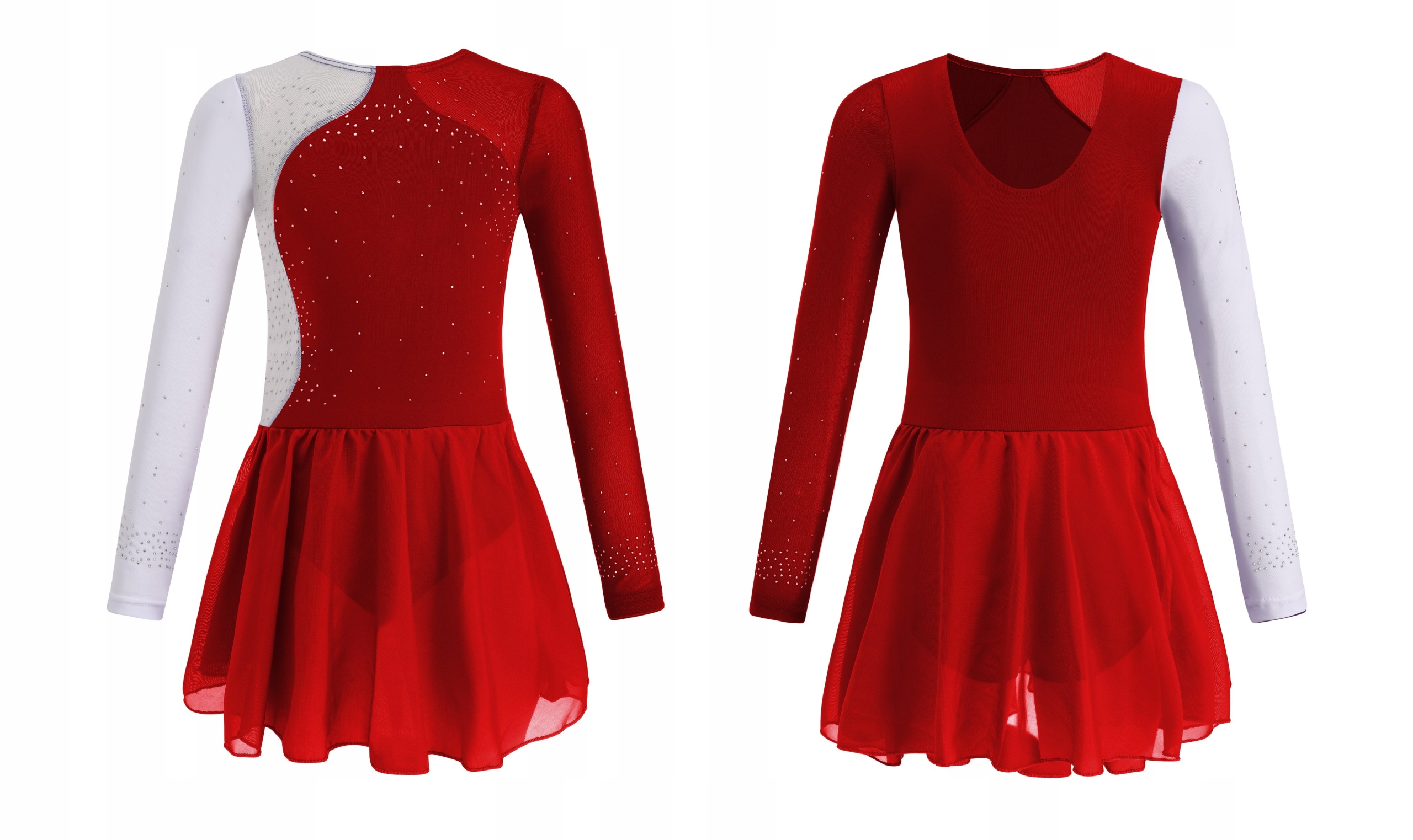 Baletní Body S Tylovou Sukní Taneční Oblečení Asymetrické R100