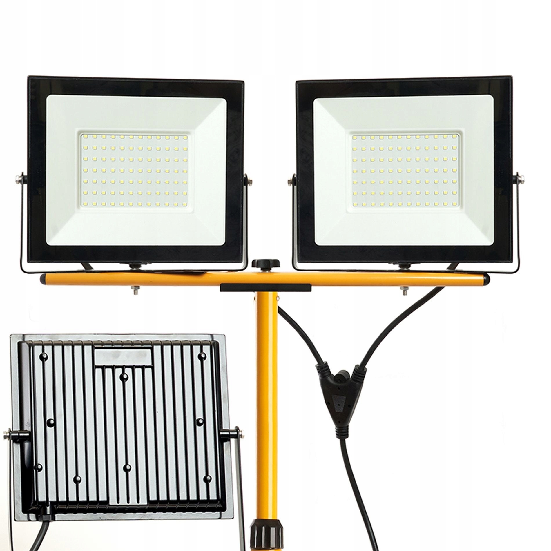 Halogénový Led reflektor dvojitý na statíve 2x100W Stavebná lampa 200W