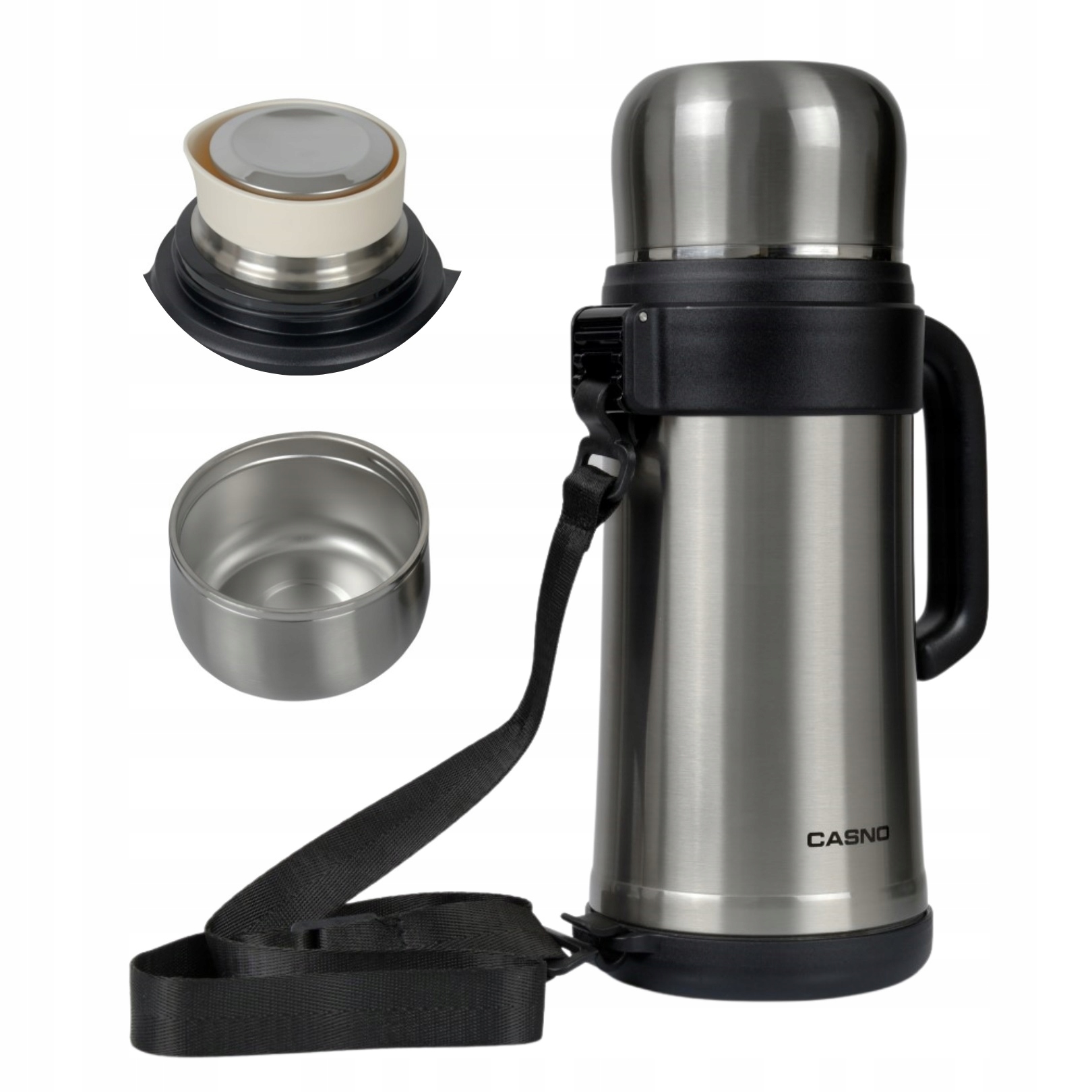 Termos turystyczny 24 H stalowy duży Casno 1,8 L