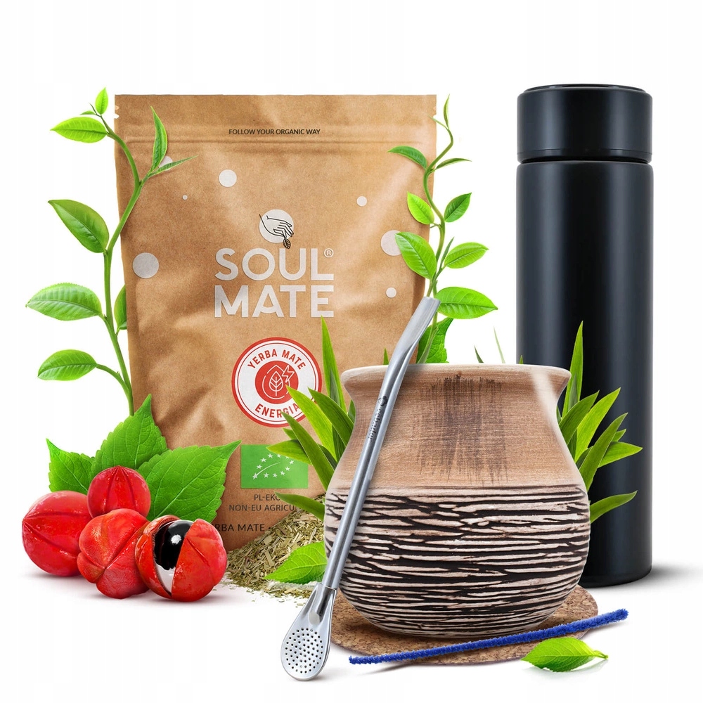Levně Sada Yerba Soul Mate Energia 0,5 kg Led termoska