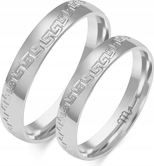 Zlatý bílý jemný snubní prsten 585 r 23 24 25 Elegantní klasický gravírování