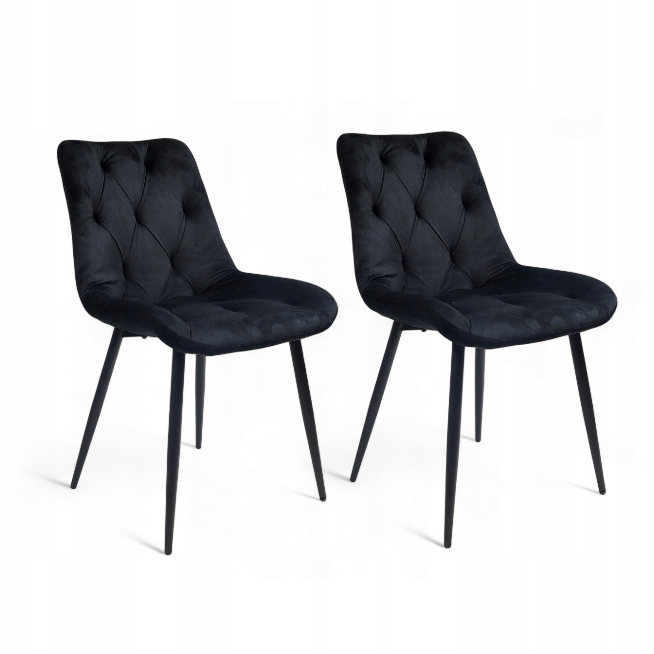 Čalouněné Velurové Křeslo Pohodlné Černé Jídelna Obývací Pokoj Kuchyně X 2