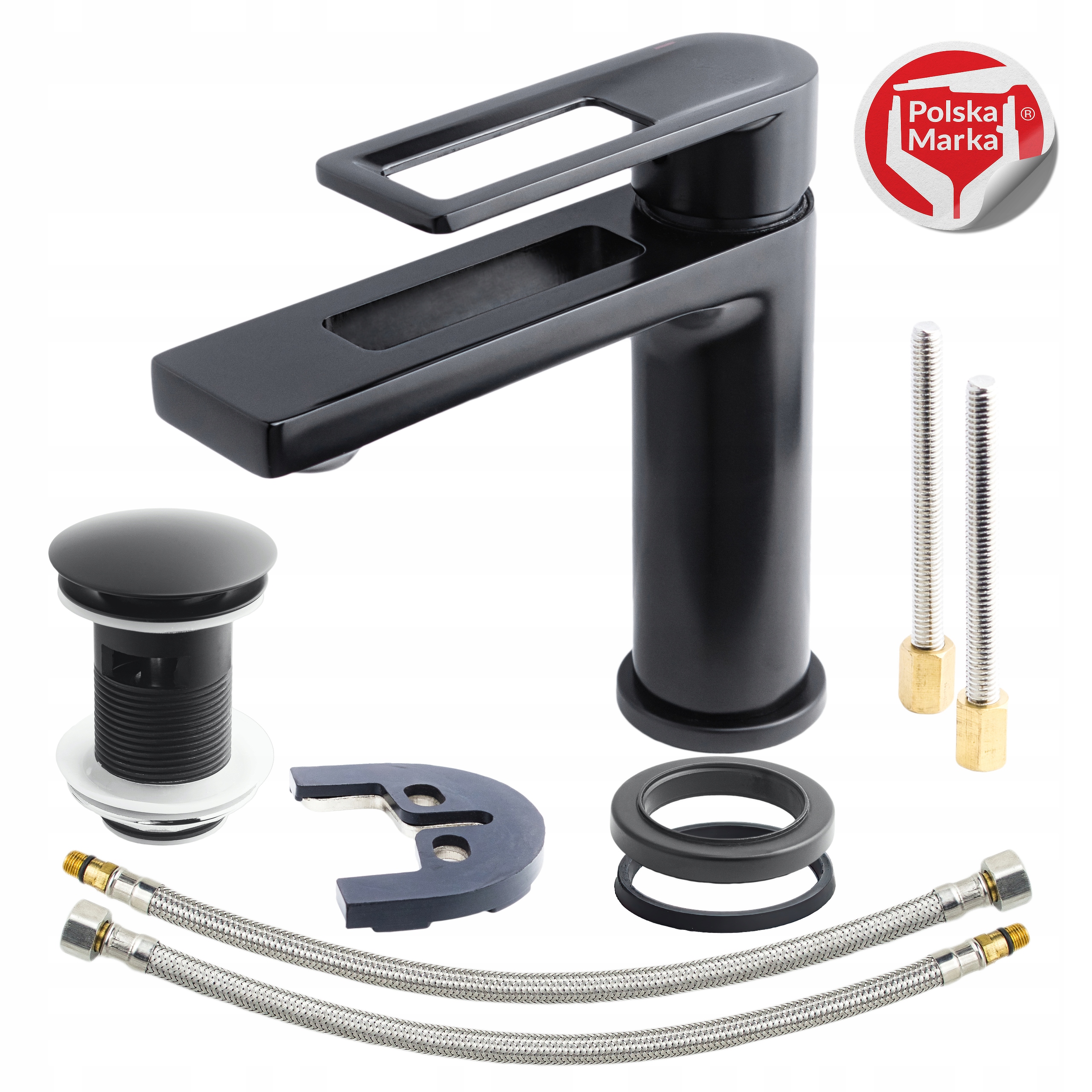 Umývadlová batéria do umývadla čierna Black Loft s korkom LOF-B-SSS-12568368