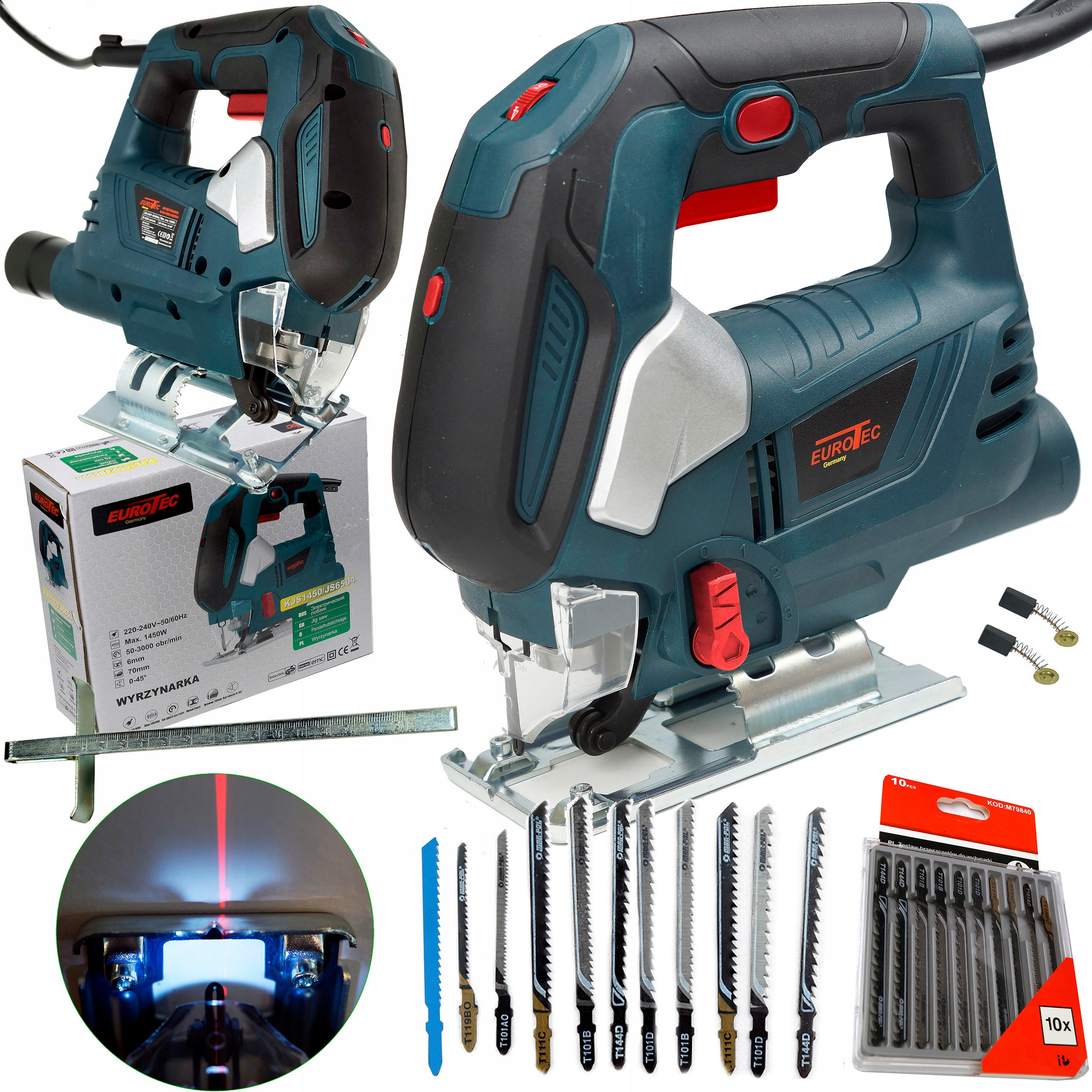 WYRZYNARKA PRZECINARKA Z ZESTAWEM BRZESZCZOTÓW LED