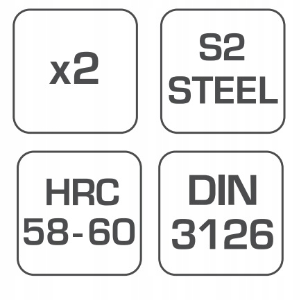 Końcówki wkrętakowe PZ2, 50mm, 2 szt Hoegert EAN (GTIN) 5901867156877