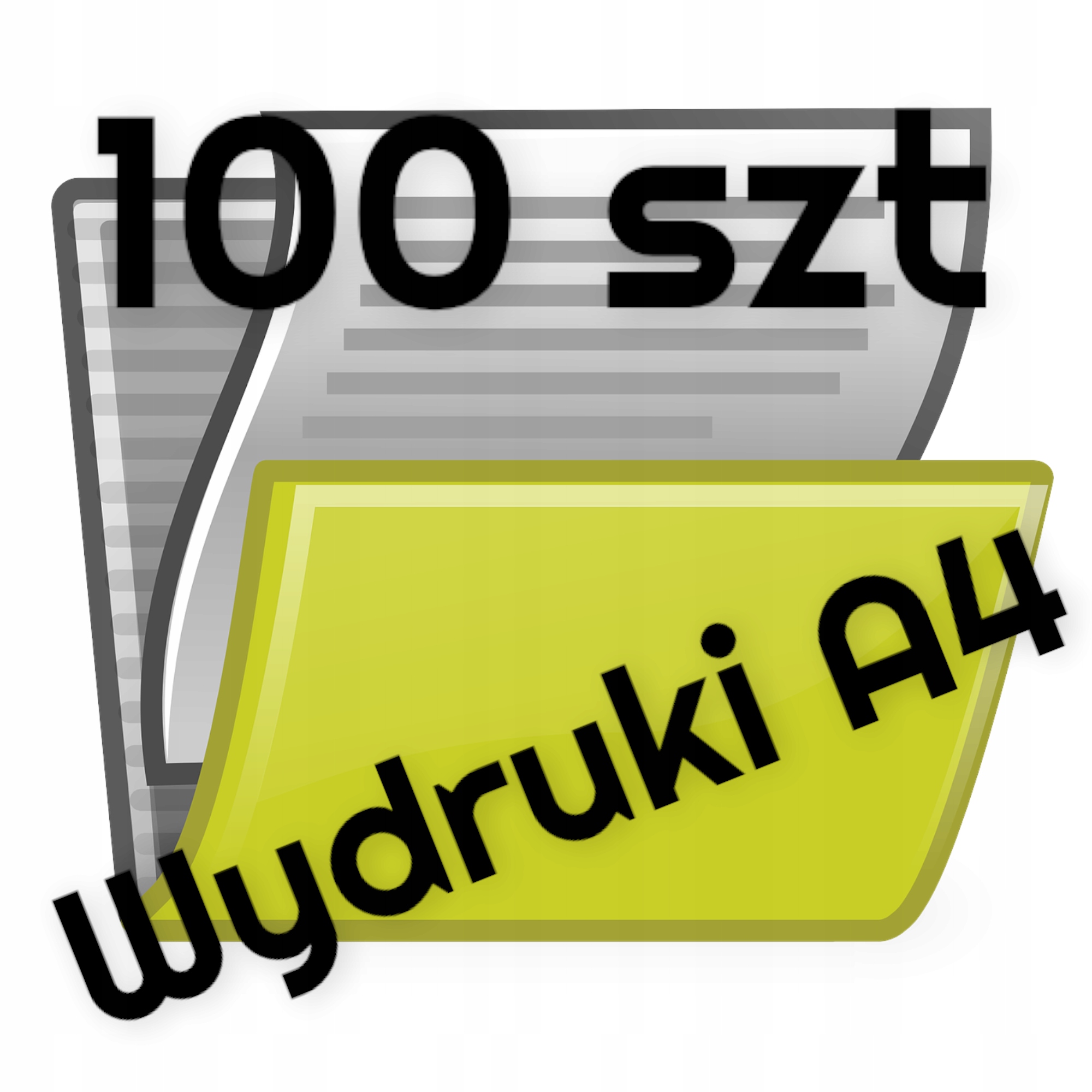 Wydruk jednostronny A4 100 szt .Szybka Wysyłka