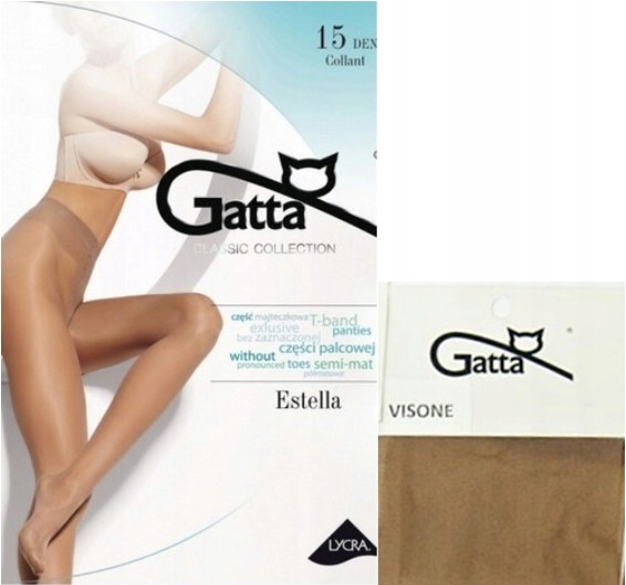 

Gatta Rajstopy Estella 15 den r.3-M visone T-band