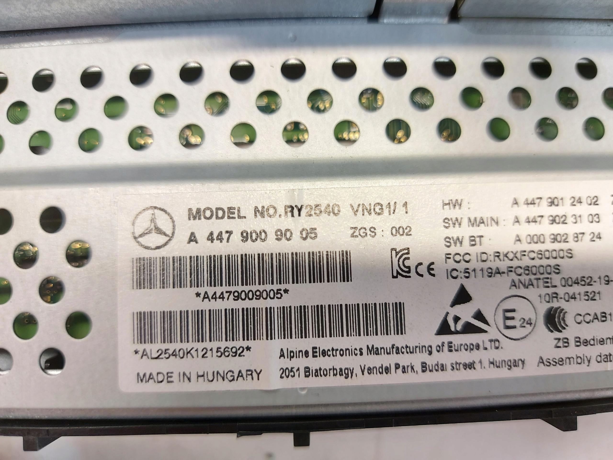 Mercedes w447 Vito V119CDI radio navigation navi comand a4479009005