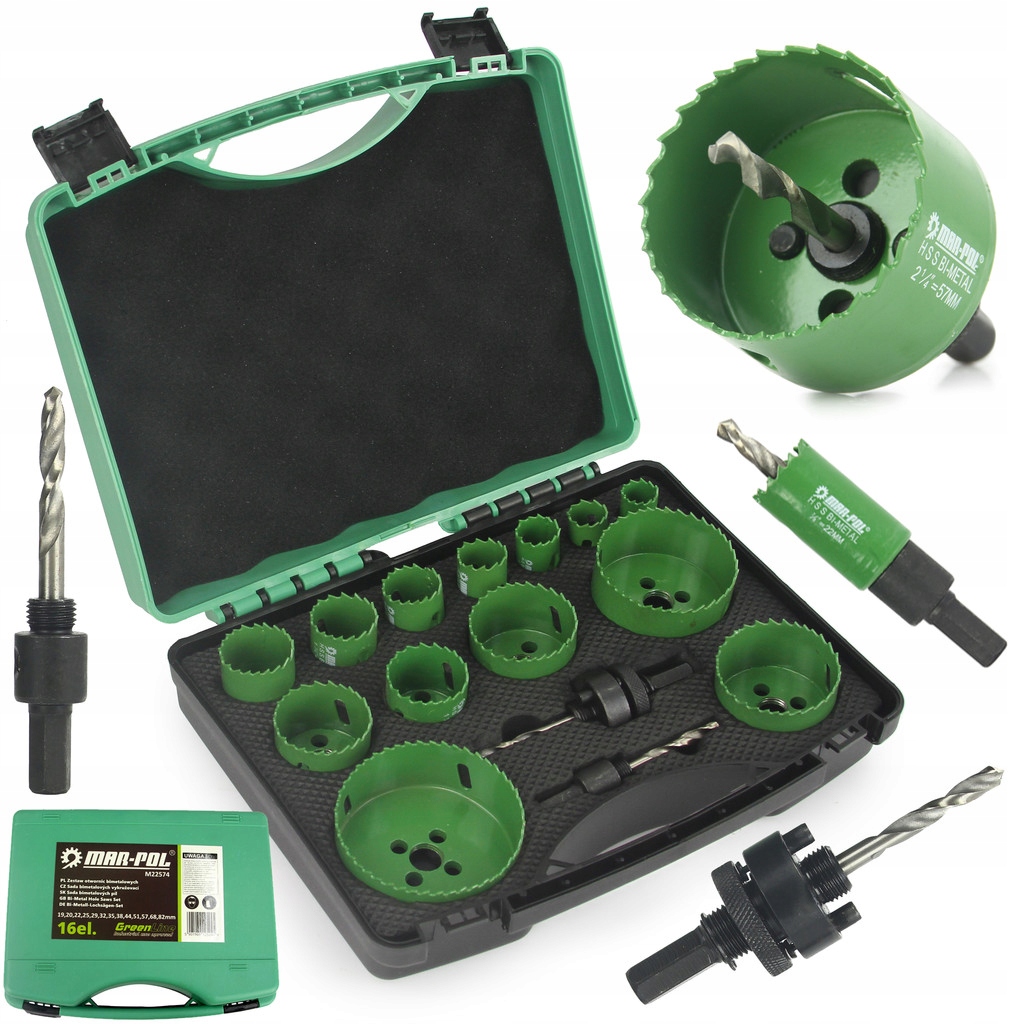 

Otwornice Bi-metal blachy drewna Pcv płyty Gk 16el