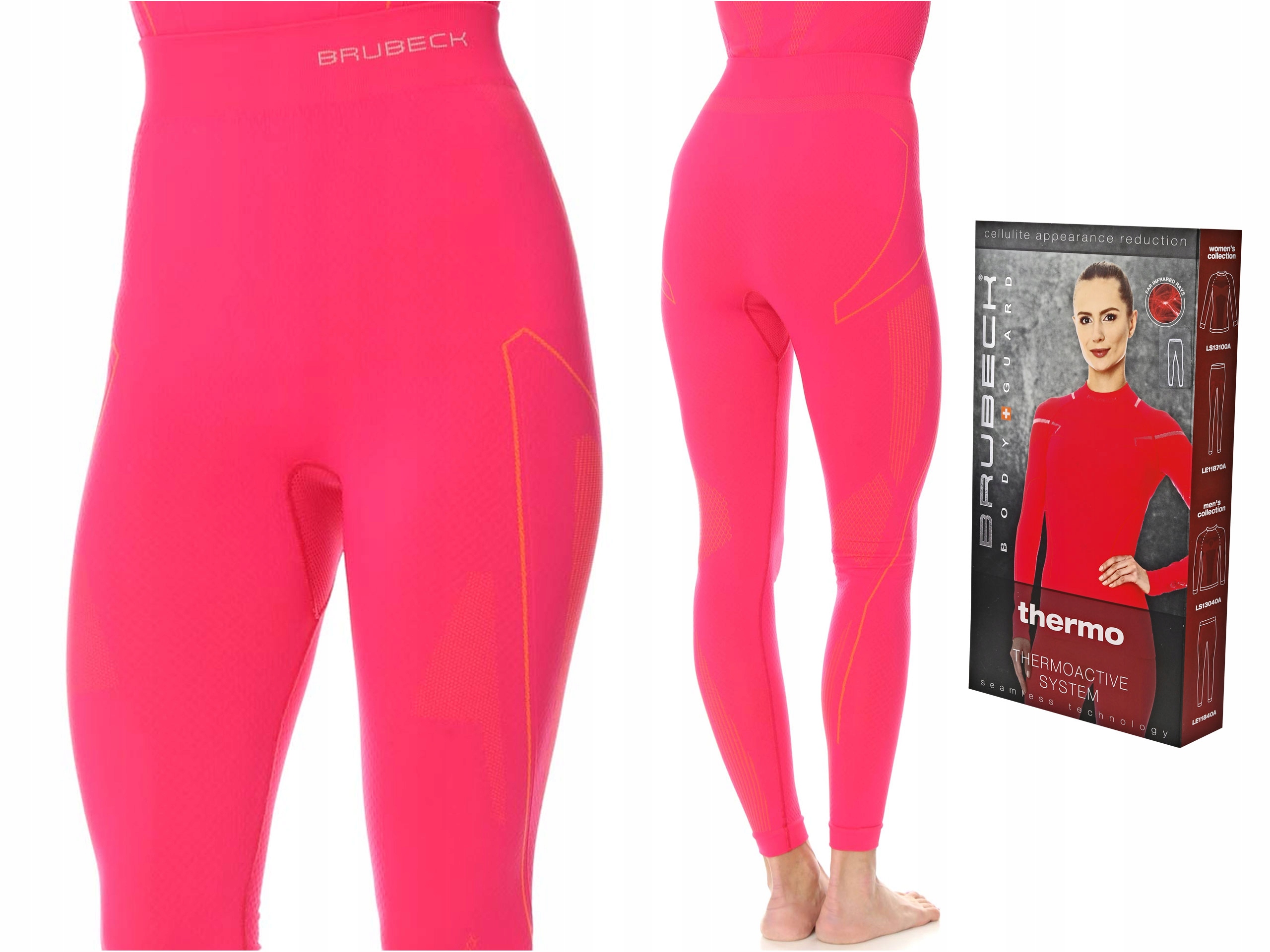 Spodnie getry damskie Brubeck Thermo fuksja XL
