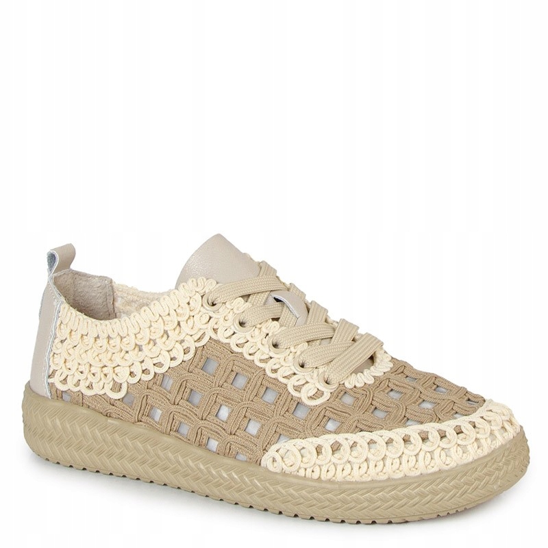 S.barski GR61-5951 Béžové Ažurové Tenisky 36