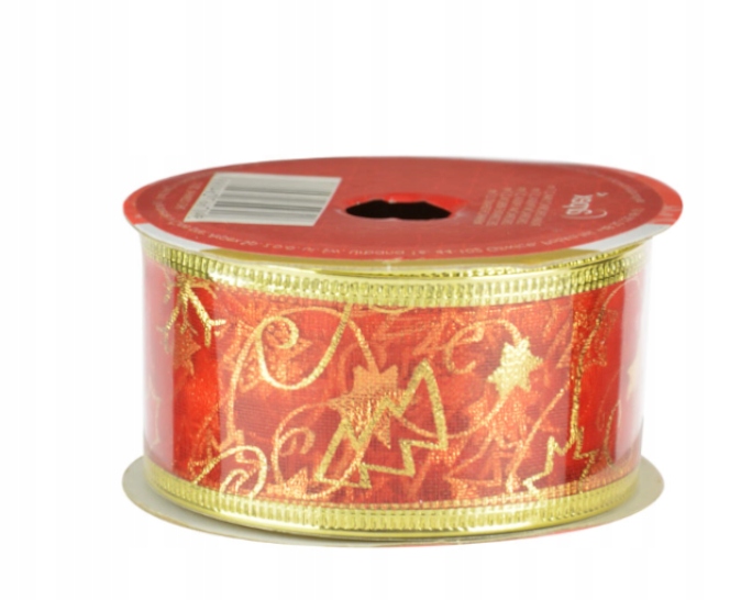 

Czerwona Taśma do pakowania prezentów organza 2,7m