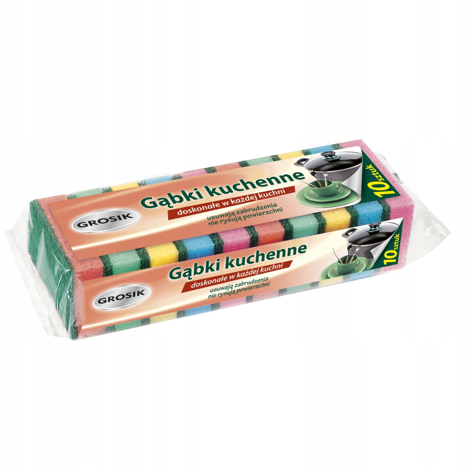 

Grosik Gąbka Kuchenna Zmywak Do Mycia Naczyń 10SZT