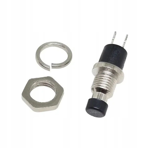 Metalowy Tact Switch do obudowy Czarny