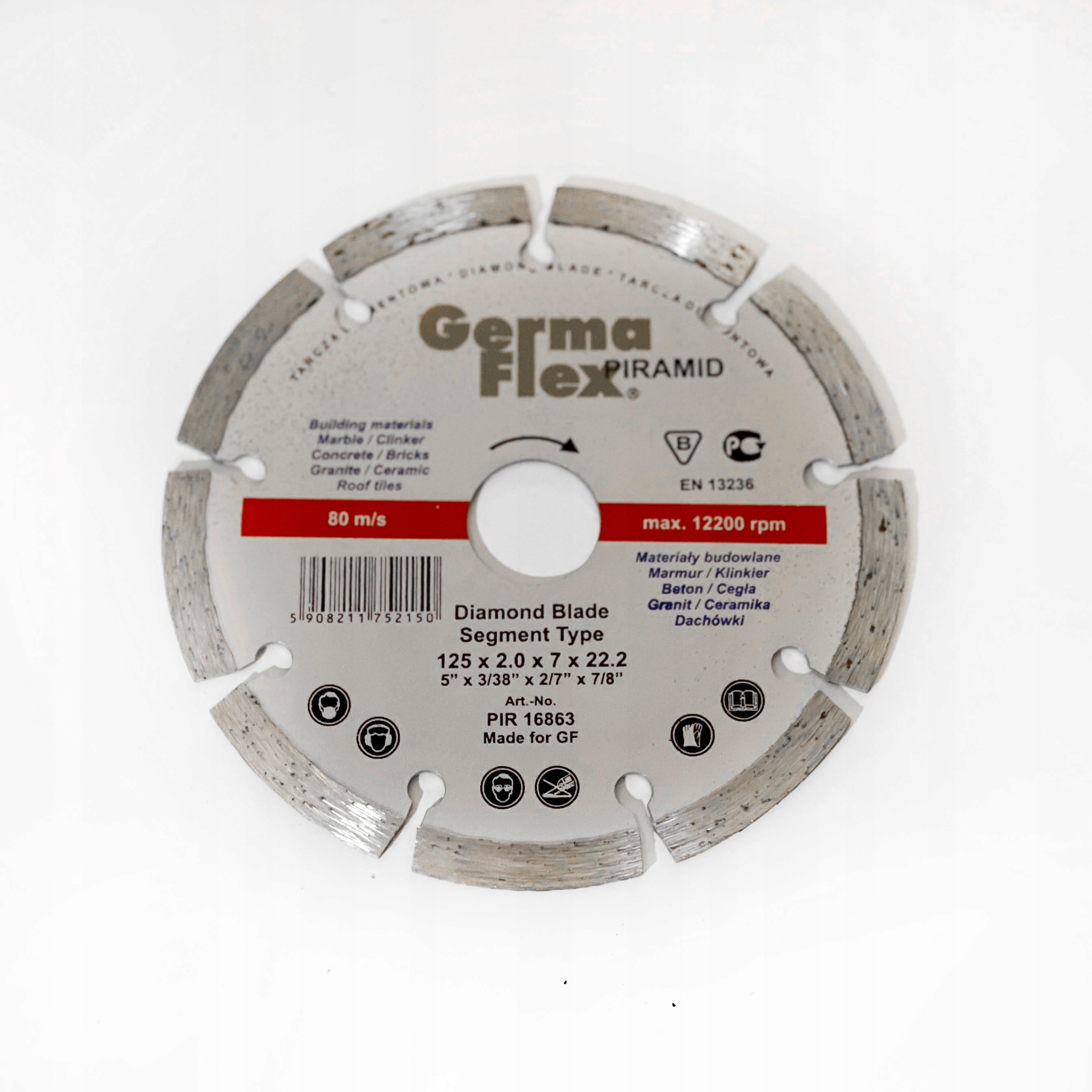 Tarcza diamentowa segmentowa 125x2,0x7x22,2