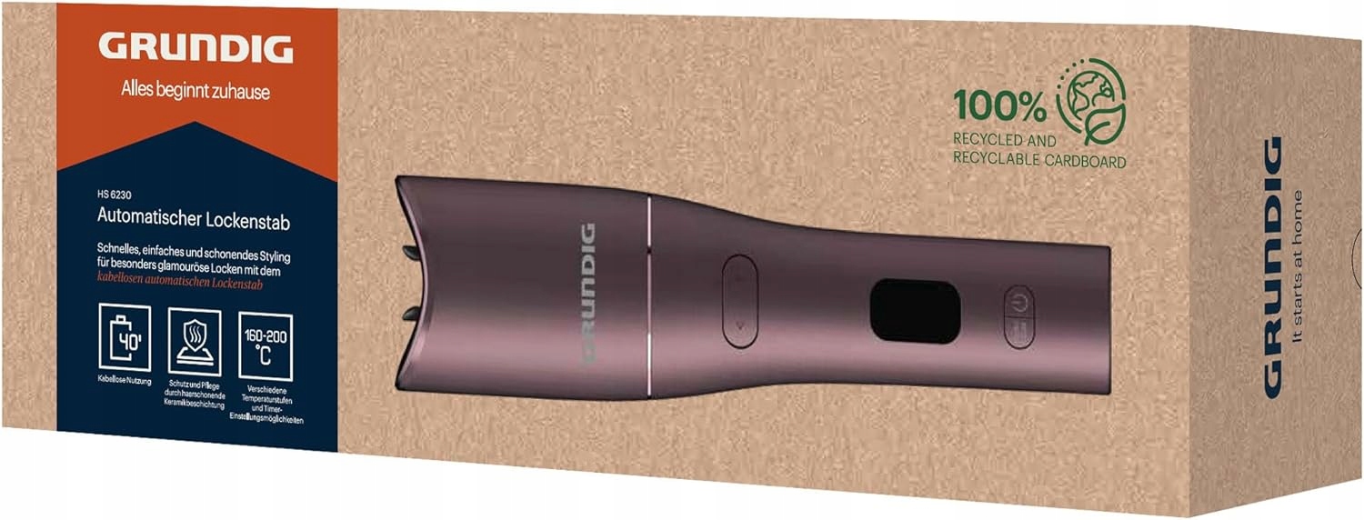 LOKÓWKA AUTOMATYCZNA GRUNDIG EASYCURL HS 6230 FIOLETOWA Komunikacja wskaźnik gotowości do pracy wskaźnik temperatury wyświetlacz