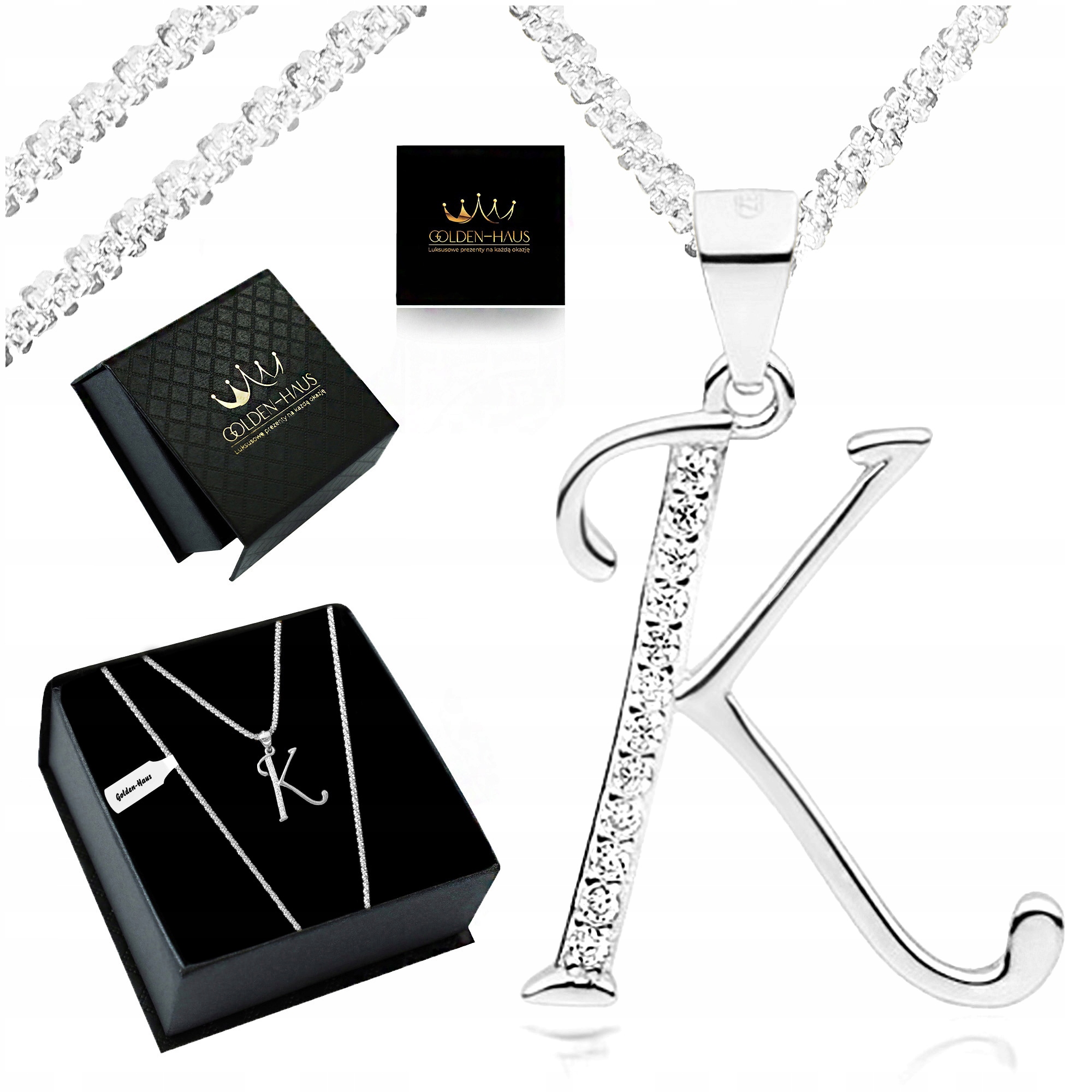 Stříbrný Řetízek Dámský Přívěsek Písmenko K 925 Silný, Pevný Pro Maminku