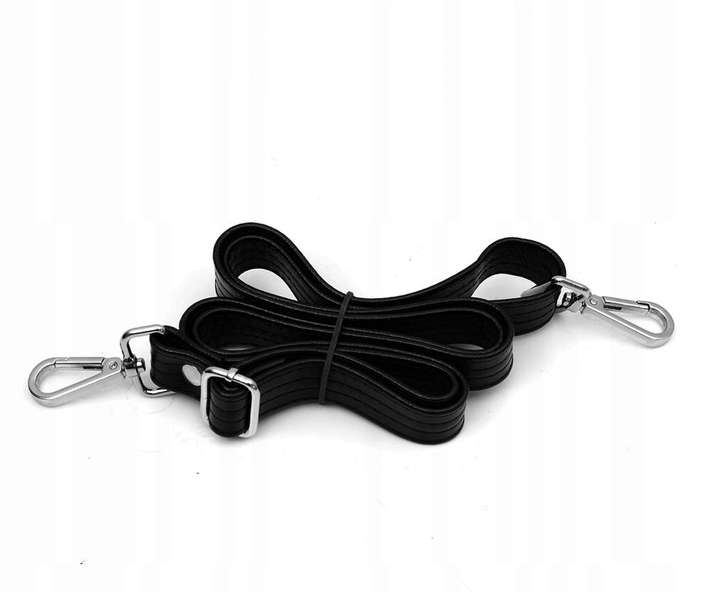 Skórzana teczka męska na laptopa czarna - Tizano TS17 Długość paska 140 cm