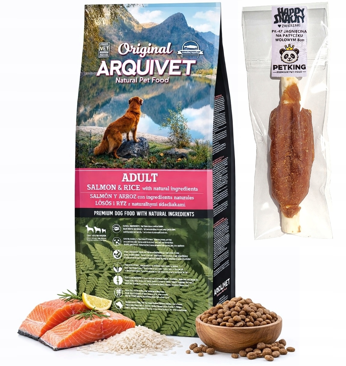 Arquivet Original Adult sucha karma dla psa Łosoś z Ryżem 12 kg Przysmak