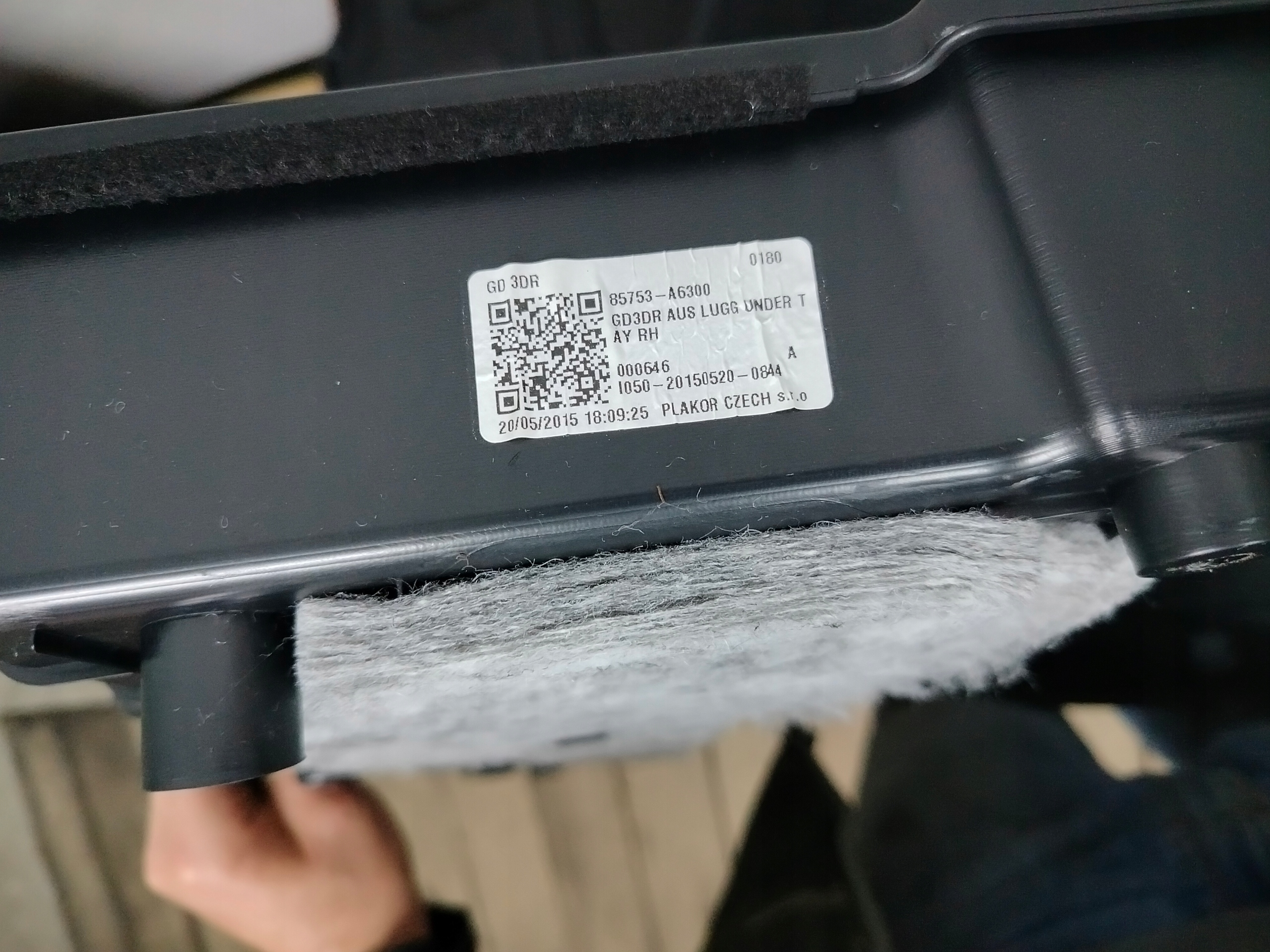 mats boot HYUNDAI I30 II HATCHBACK 2011-2017 ROK 85710-A6400