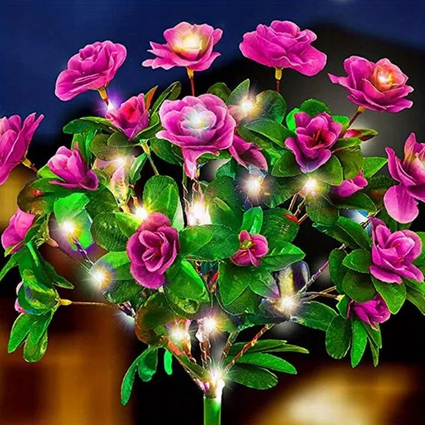 RÓŻE LAMPKI SOLARNE KWIATKI OGRODOWE LED LAMPA SOLAR WBIJANA WIELOKOLOROWE EAN (GTIN) 7156945645