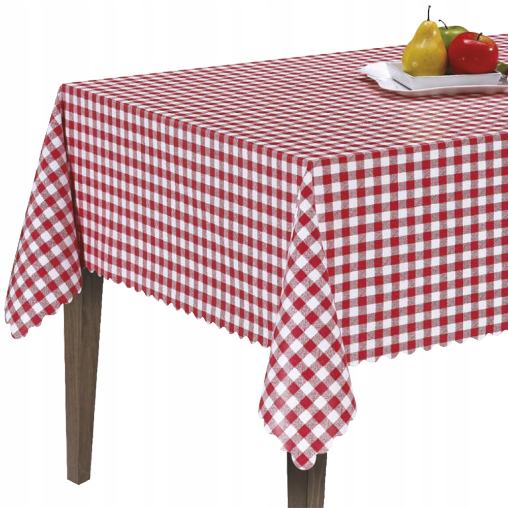 CERATA NA STÓŁ OBRUS CZERWONA WŁOSKA KRATA 140x250