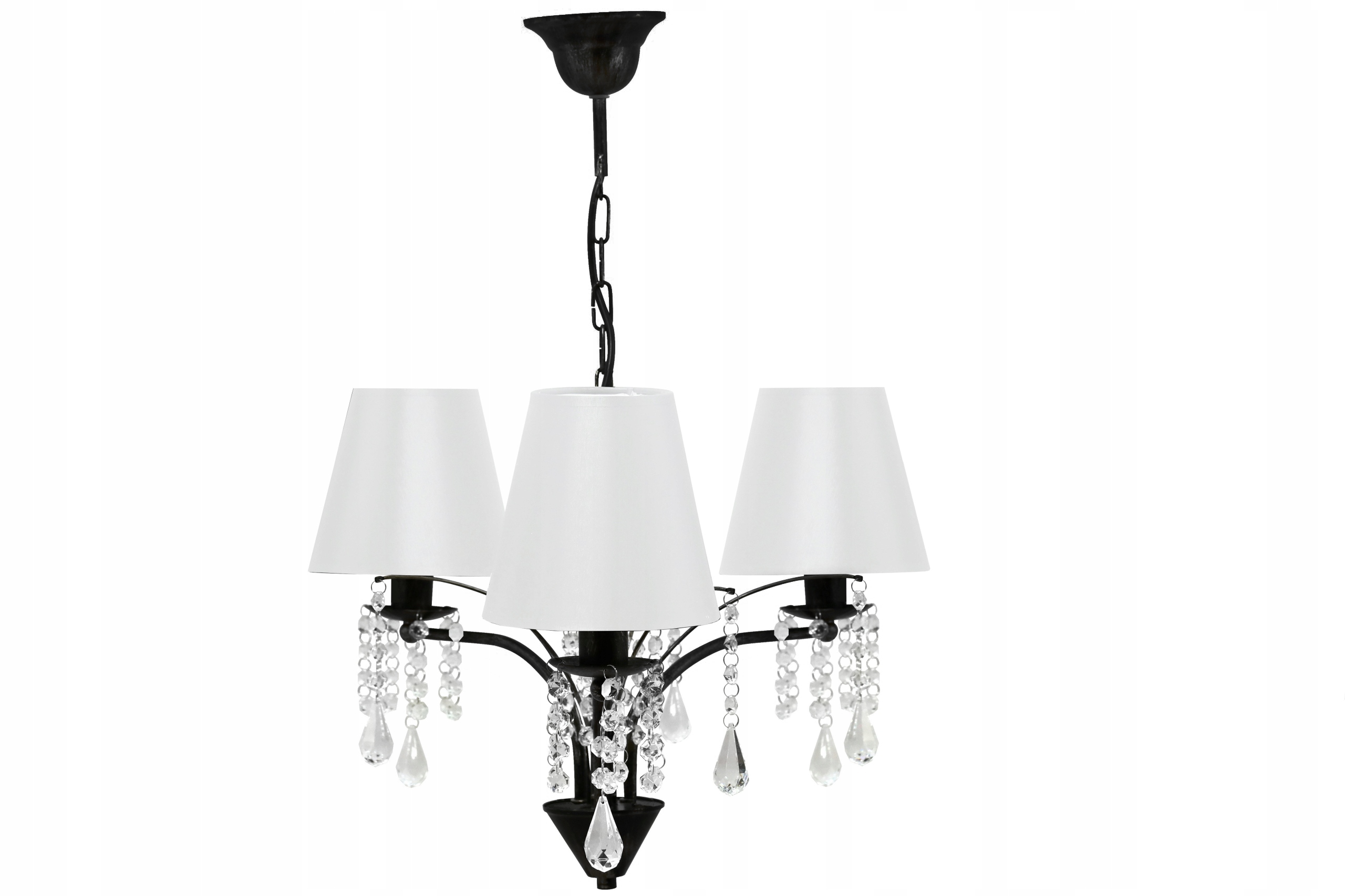 

Lampa Wisząca,sufitowa,żyrandol Abażur Kryształki