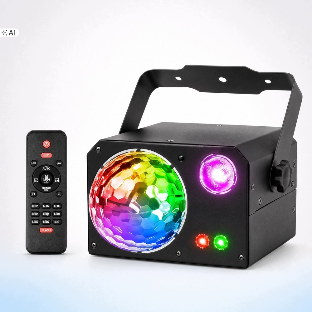 Led Světelný Efekt Disco Osvětlení Na Párty Laserová Koule Rgb Dálkové Ovládání