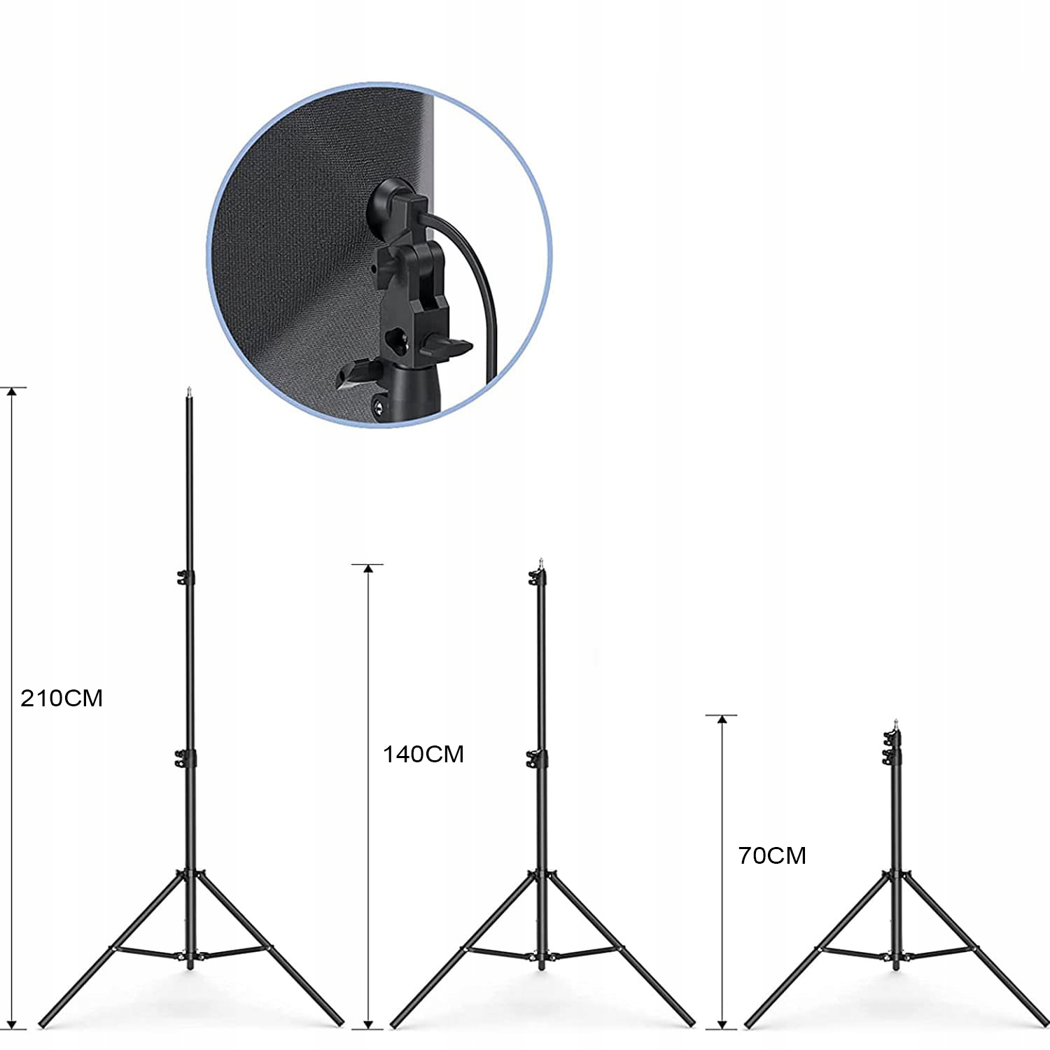 STATYW OŚWIETLENIOWY STOJAK STUDYJNY STUDIO FOTO DO LAMPY LED SOFTBOX 210CM Stan opakowania oryginalne