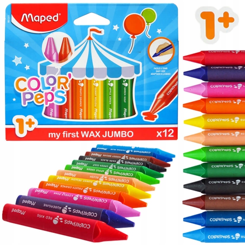 

Maped kredki świecowe Jumbo 12 kol Colorpeps