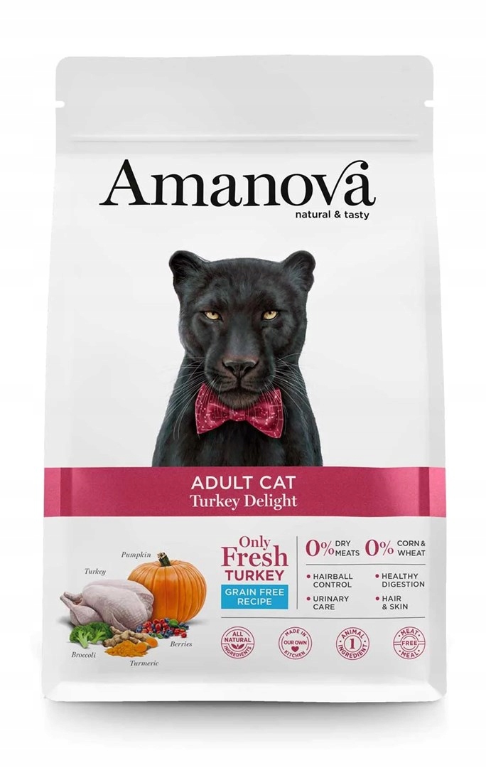 Levně Amanova Adult Cat Turkey Delight 1,5 kg (Krmivo pro dospělé kočky s krůtím masem)