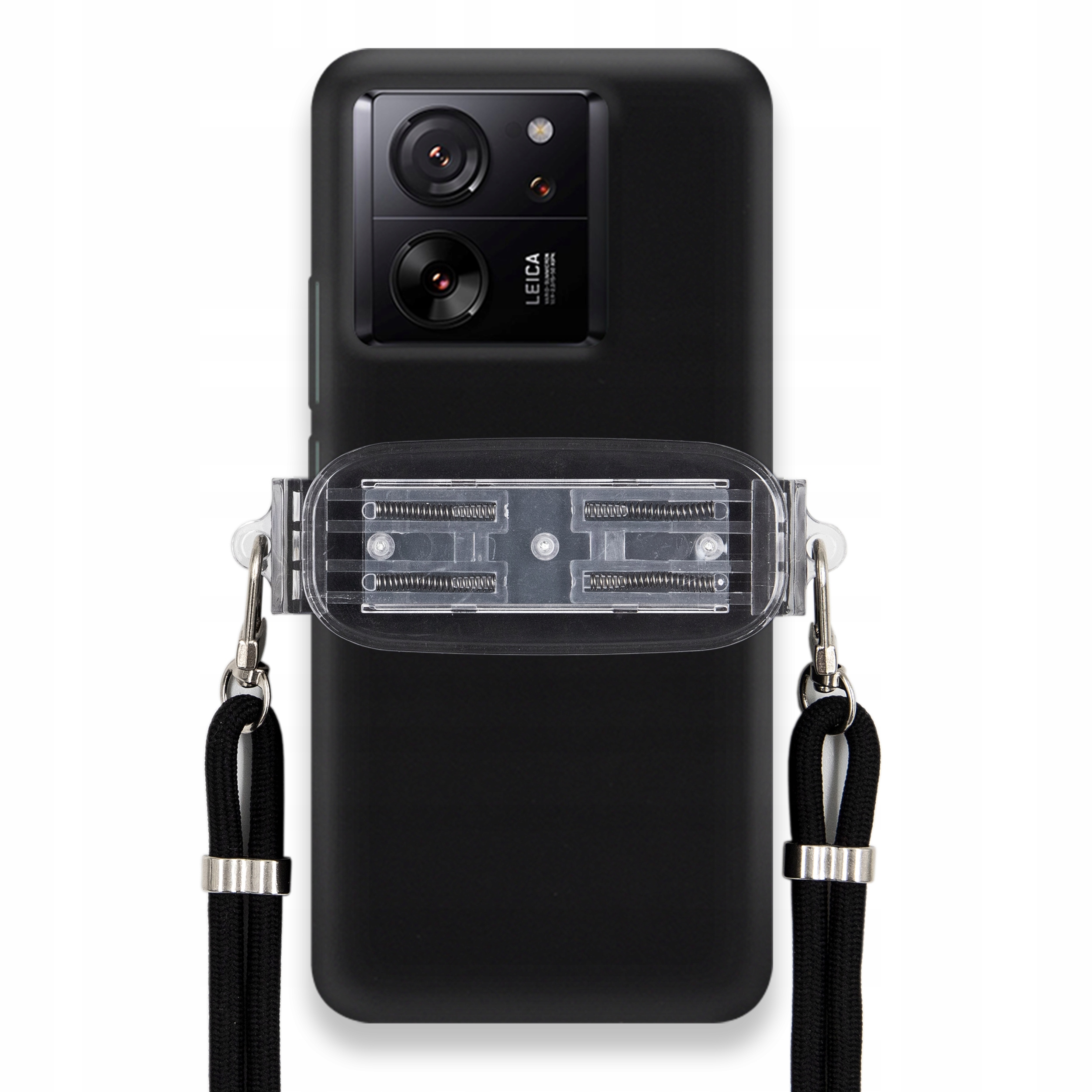 Pouzdro Pro Xiaomi 13T Smooth Case Ochranný Univerzální Držák Černá Šňůrka