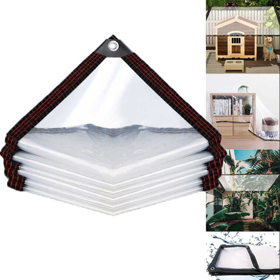 Plandeka Przezroczysta Ogrodowa Tarasowa Wodoodporna Z Oczkami Anty-uv 3X3M