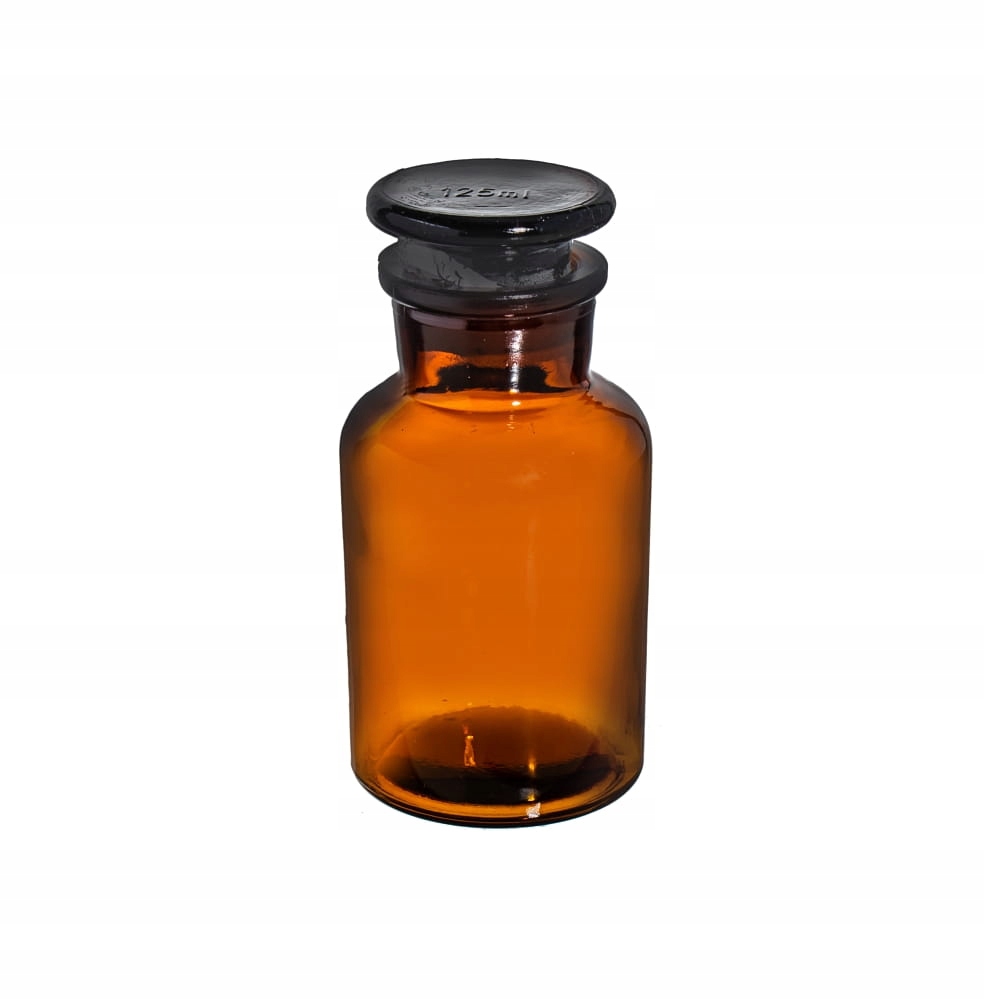 

Butelka szklana 125ml brąz z szlifowanym korkiem
