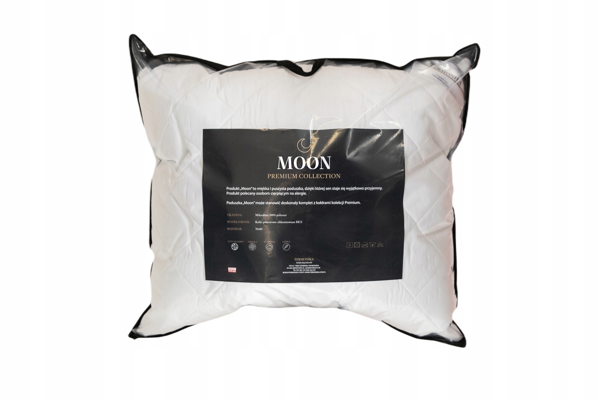 2 vnt. Miego pagalvė TERMONIKA PREMIUM 70 x 80 cm stora dygsniuota