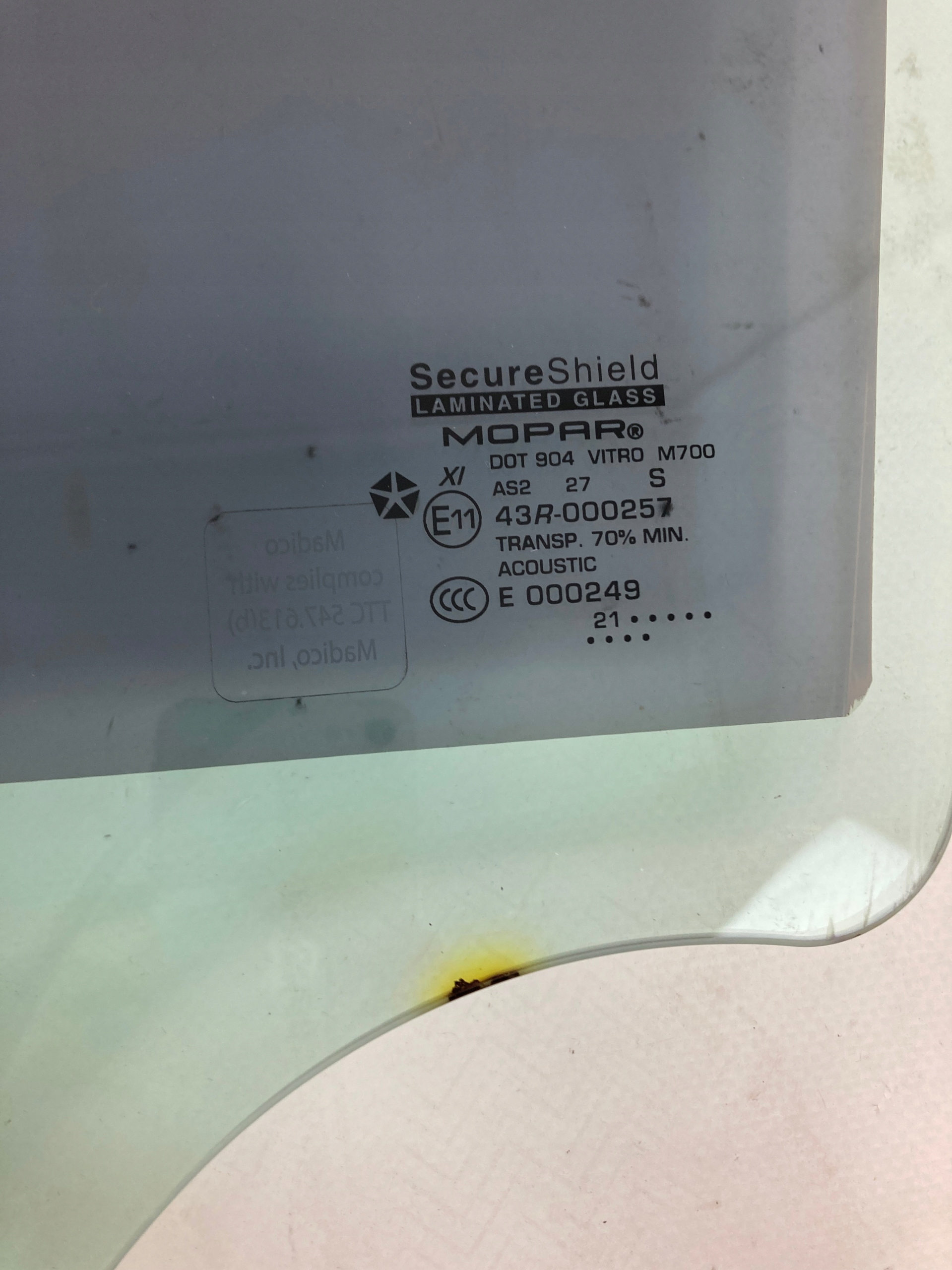 Ram 1500 V window side door left front 2019-24