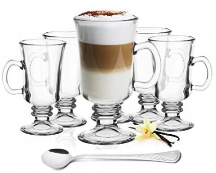 

Szklanki Do Latte Coffee 240ml+ŁYŻECZKI kpl 6+6szt