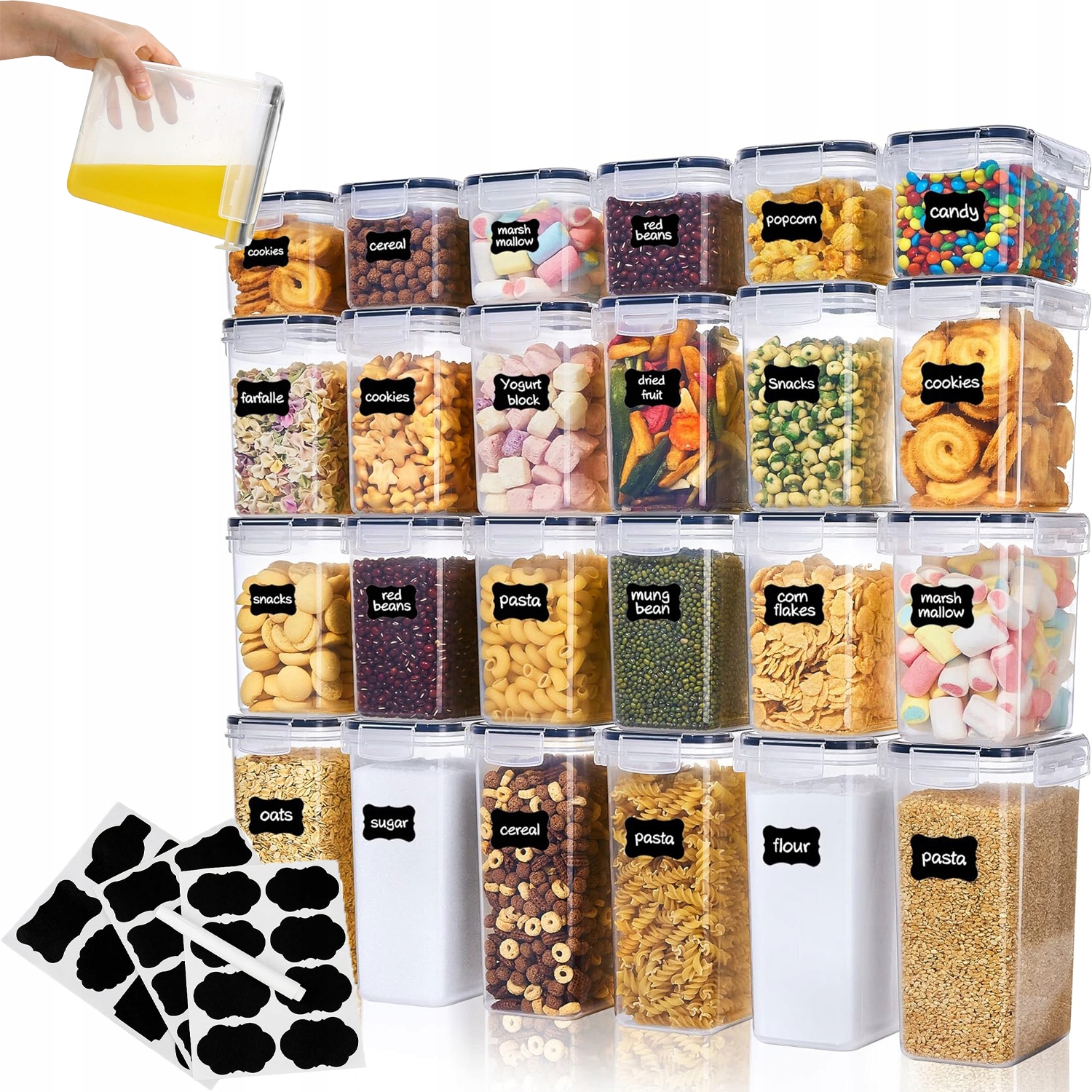 Nádoba Na Skladování Potravin Bez Bpa Hermetická Sada 24KS