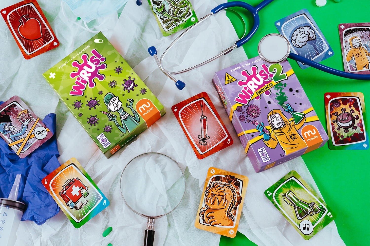 WIRUS 2 EWOLUCJA - DODATEK DO GRY - GRA KARCIANA EPIDEMIA! - MUDUKO TREFL Materiał karton