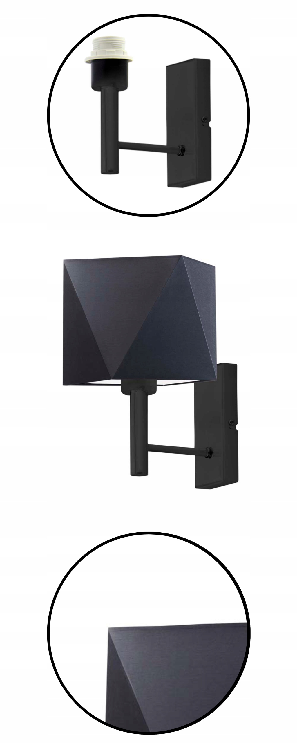 Kinkiet lampa ścienna abażur LED E27 kinkiet ścienny jasny fioletowy EAN (GTIN) 5903628499117