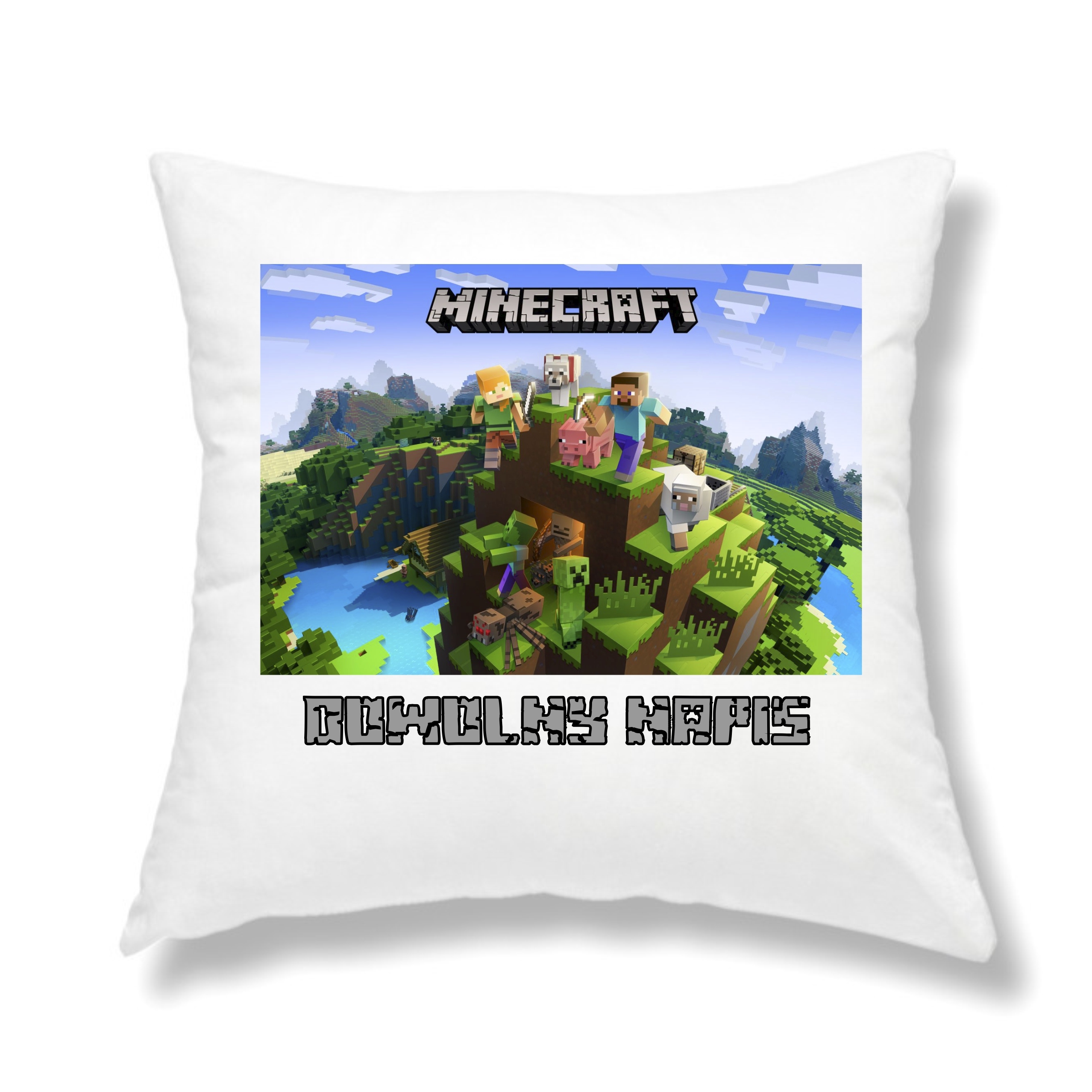 

Poduszka Minecraft + Dowolny Napis - Gratis
